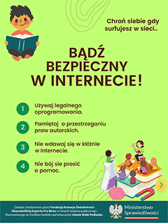 Plakat Bądź bezpieczny w internecie